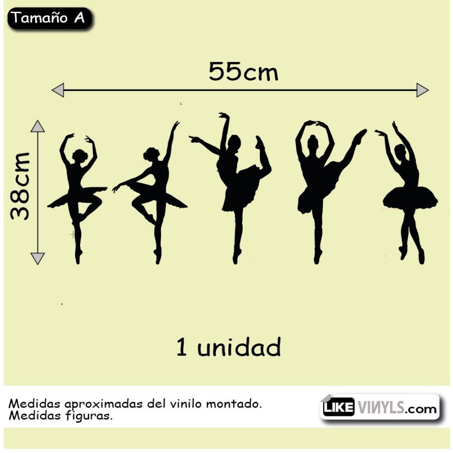 Vinilo puerta: bailarinas