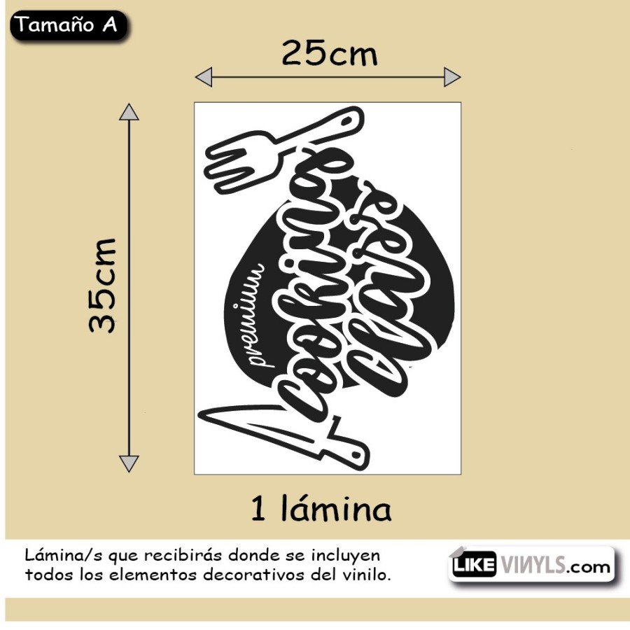 Vinilo nevera: cooking class