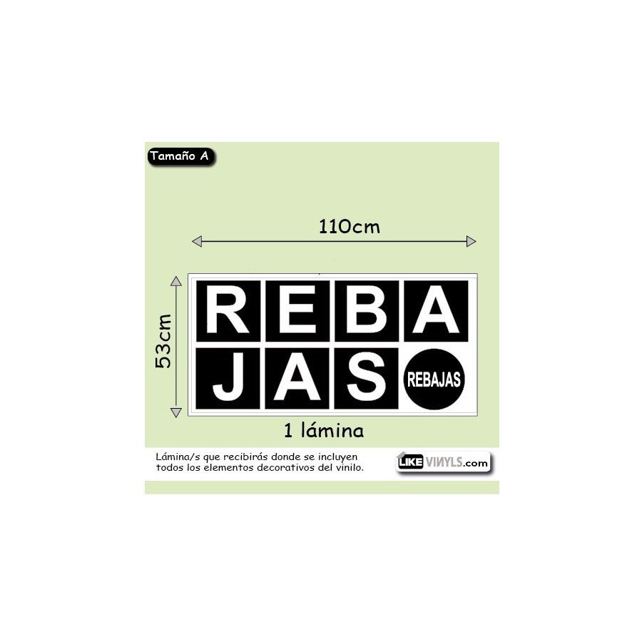 Vinilo rebajas para escaparate 1