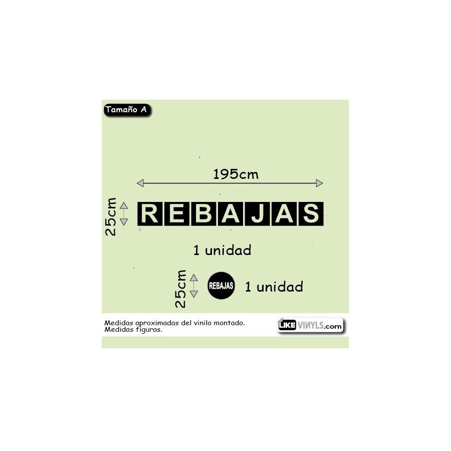 Vinilo rebajas para escaparate 1