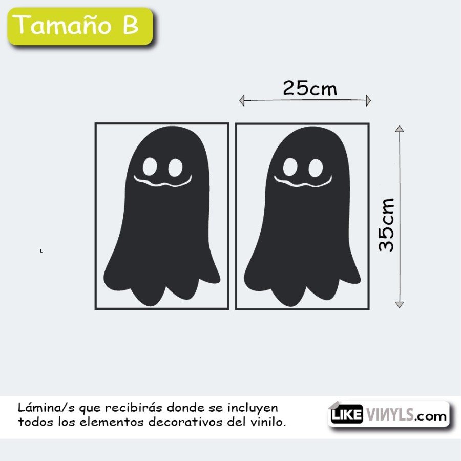 Vinilo pizarra negra: fantasma