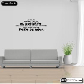 VINILO FRASES DESIERTO POZO AGUA
