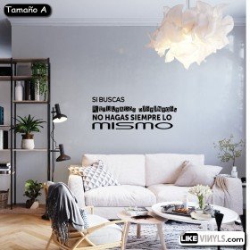 vinilo frases lo mismo diferente