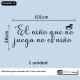Vinilo frase: niño que no juega ...