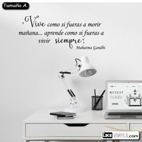 vinilo frases celebres vivir siempre