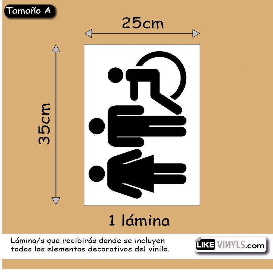 Vinilo para puerta WC (lavabo) 2