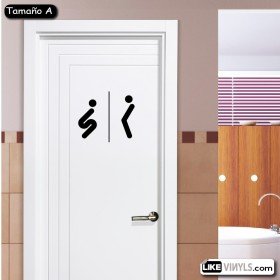 vinilo puerta wc