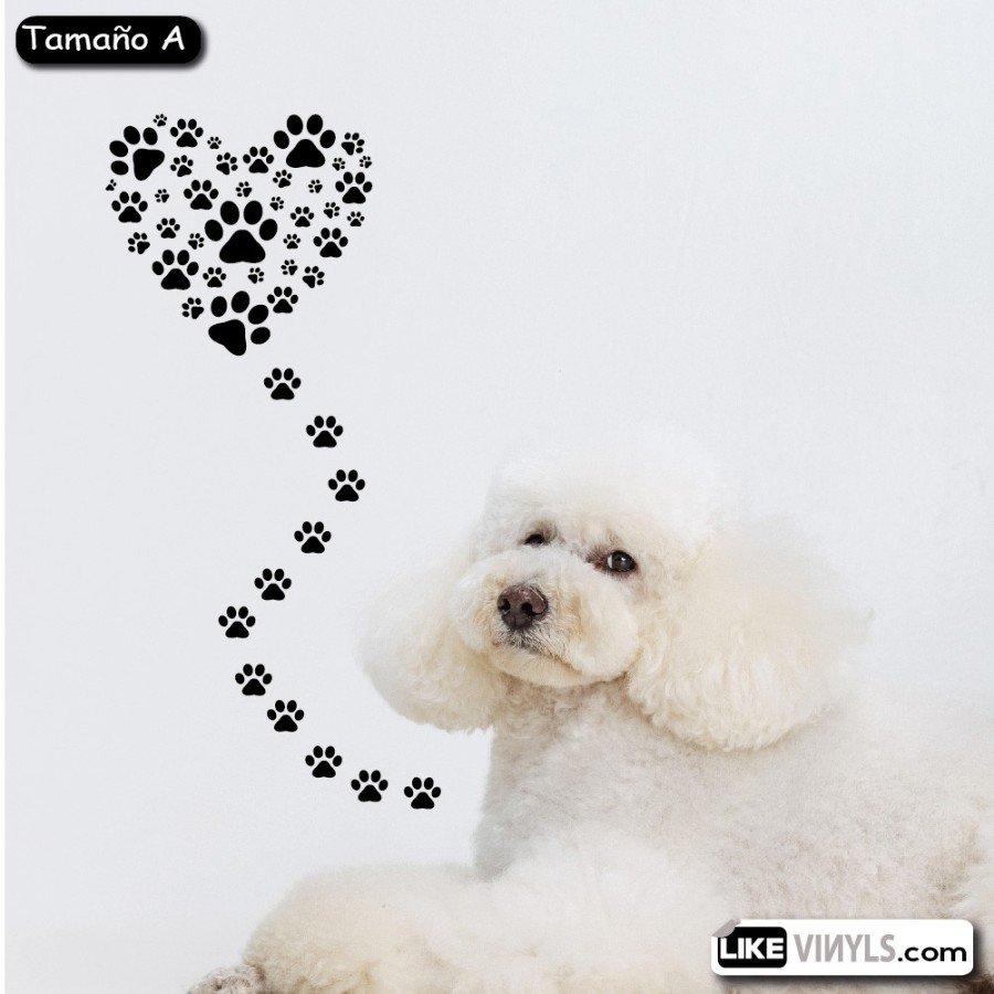 vinilo mascotas perro corazon