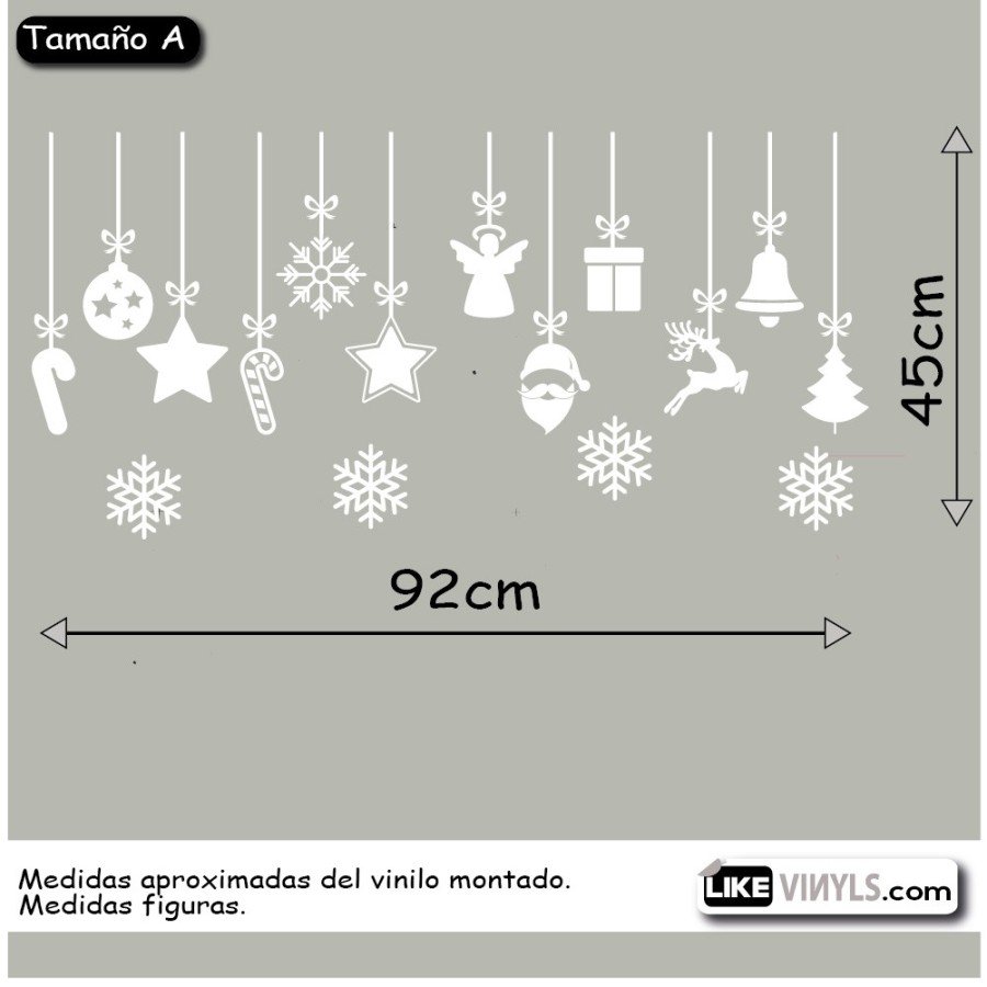 Vinilo Navidad adornos colgantes
